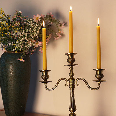 beeswax candles taper