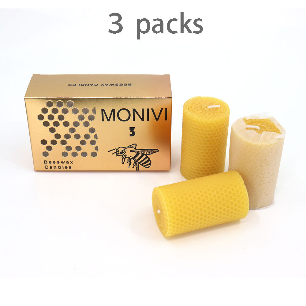 hand rolled beeswax candles