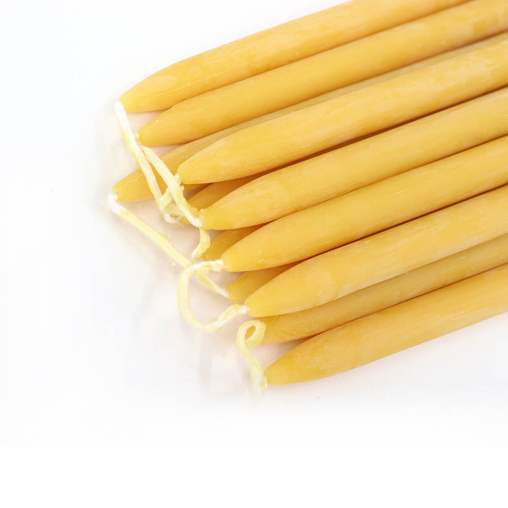 pure beeswax taper candles