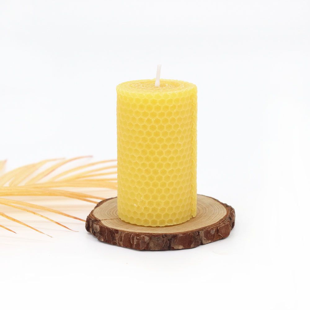 rolled beeswax candles